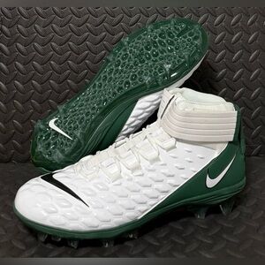 Nike Force Savage Pro 2 Football‎ Cleats White Green Mens Size 16